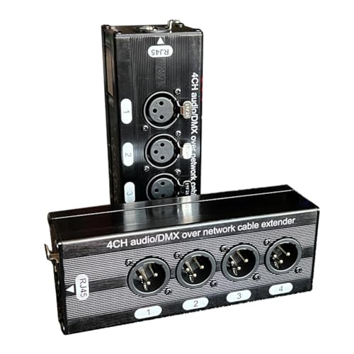 Etyrerre 1 Paar 4-Kanal 3-Poliger XLR-Audio-RJ45-Ethernet-Extender-Netzwerkkabel-Extender DMX512-Netzwerksignal-Extender Stecker + Buchse Etyrerre 1 Paar 4-Kanal 3-Poliger XLR-Audio-RJ45-Ethernet-Extender-Netzwerkkabel-Extender DMX512-Netzwerksignal-Extender Stecker + Buchse von Etyrerre