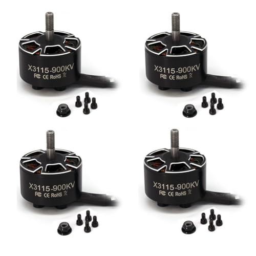 Etyrerre 4 Stück X3115 3115 900 KV 3-6S bürstenloser Motor für FPV Freestyle Mark4 Mark 4 V2 Etc 9/10 Zoll lange Reichweite Cinelifter RC Drohne von Etyrerre