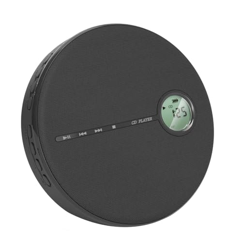 Etyrerre Bluetooth CD-Player, wiederaufladbar, CD-Player für Auto/Reise, Heimaudio mit Stereo-Lautsprecher, AUX, USB, Schwarz Etyrerre Bluetooth CD-Player, wiederaufladbar, CD-Player für Auto/Reise, Heimaudio mit Stereo-Lautsprecher, AUX, USB, Schwarz von Etyrerre
