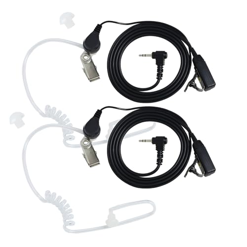 EuAcesry 2 Stück Sicherheits-Radio-Headset mit PTT-Mikrofon, 1 Pin 2,5 mm, kompatibel mit Walkie-Talkie TL-KR T92 H2O T82 T62 T60 XT180 und Co-b-ra - Kopfhörer mit Luftschlauch EuAcesry 2 Stück Sicherheits-Radio-Headset mit PTT-Mikrofon, 1 Pin 2,5 mm, kompatibel mit Walkie-Talkie TL-KR T92 H2O T82 T62 T60 XT180 und Co-b-ra - Kopfhörer mit Luftschlauch von EuAcesry