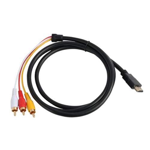 EuAcesry HDMI auf Cinch Kabel Audio, 1.5 M Adapter HDTV auf 3RCA Cinch Cable, nur für den Anschluss von Player an Fernseher Geeignet Nicht für PC, DVD, PS3 und Andere Geräte mit HDIM-Schnittstelle von EuAcesry