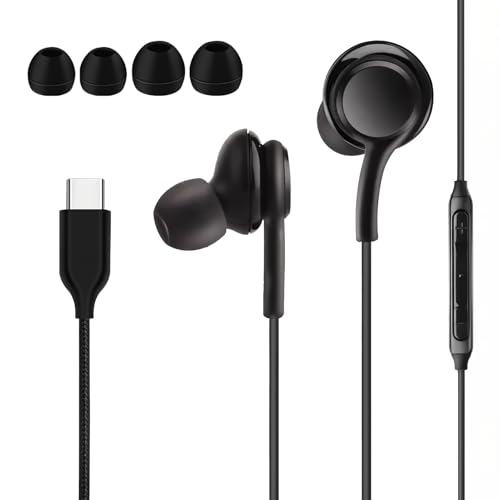 EuAcesry USB C Kopfhörer, Type C Kopfhörer mit Kabel, Hi-Fi Stereo USB C In-Ear mit Mikrofon für Samsung Galaxy S23 S24 S22 Ultra A55 A35 A53 A33 A54 5G NOTA10, Schwarz EuAcesry USB C Kopfhörer, Type C Kopfhörer mit Kabel, Hi-Fi Stereo USB C In-Ear mit Mikrofon für Samsung Galaxy S23 S24 S22 Ultra A55 A35 A53 A33 A54 5G NOTA10, Schwarz von EuAcesry