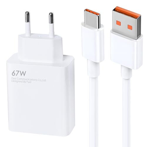 EuAcesry Xiaomi Ladegerät, 67 W Schnellladegerät 6 A mit USB C Kabel 2 m, Ladegerät Mi Turbo USB Type-C für Xiaomi 11 Lite/Mi 11i/10T Lite,Redmi Note 13 5G 12S 11 11S 10 Pro 5G EuAcesry Xiaomi Ladegerät, 67 W Schnellladegerät 6 A mit USB C Kabel 2 m, Ladegerät Mi Turbo USB Type-C für Xiaomi 11 Lite/Mi 11i/10T Lite,Redmi Note 13 5G 12S 11 11S 10 Pro 5G von EuAcesry