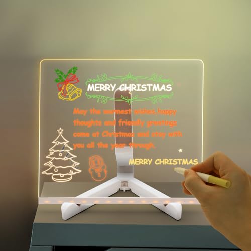 Eucomir LED Notiztafel mit Farben, LED Schreibtafel 20x20cm, Acryl Notiztafel mit 7 Farben Stift mit Ständer, Led Note Board Abwischbar Verfügbar als Notizblock, Schreibtafel,Message Board Eucomir LED Notiztafel mit Farben, LED Schreibtafel 20x20cm, Acryl Notiztafel mit 7 Farben Stift mit Ständer, Led Note Board Abwischbar Verfügbar als Notizblock, Schreibtafel,Message Board von Eucomir
