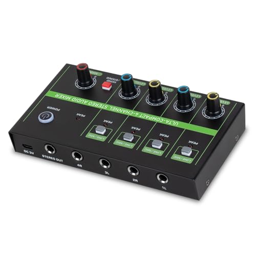 4 Kanal Audio Mixer Microfon Stereo Line Line Line Mic Mode Switching für Musiker Podcasters Elektronische Drums 4 Kanal Audio Mixer Microfon Stereo Line Line Line Mic Mode Switching für Musiker Podcasters Elektronische Drums von Eujgoov
