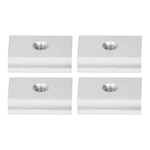 4 Stück Gleitnutmutter 30 Gleitmutter Gleitnutmutter Serie M6 Aluminiumlegierung T-Nut für Tischkreissägen und Holzbearbeitungsbänke (SILVER) von Eujgoov