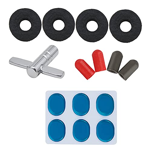 4pcs Schwarze Filzspeise für Beckenständer, 4pcs Gummi -Tipps Drum Sticks, 6pcs Drum Dämpfergelpolster, 1 PC Metallschlüssel 4pcs Schwarze Filzspeise für Beckenständer, 4pcs Gummi -Tipps Drum Sticks, 6pcs Drum Dämpfergelpolster, 1 PC Metallschlüssel von Eujgoov