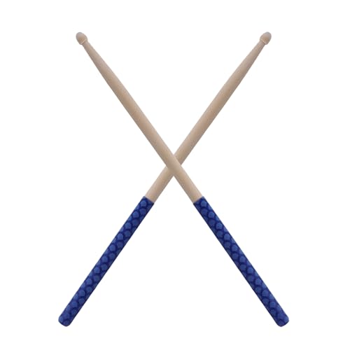 5A Drumstick Set Anti Slip Drum Sticks, Ahornholz mit Dreieckige Spitze für Drum -Set -Zubehör, Geeignet für Percussion Instrument Accessoires (BLUE) von Eujgoov