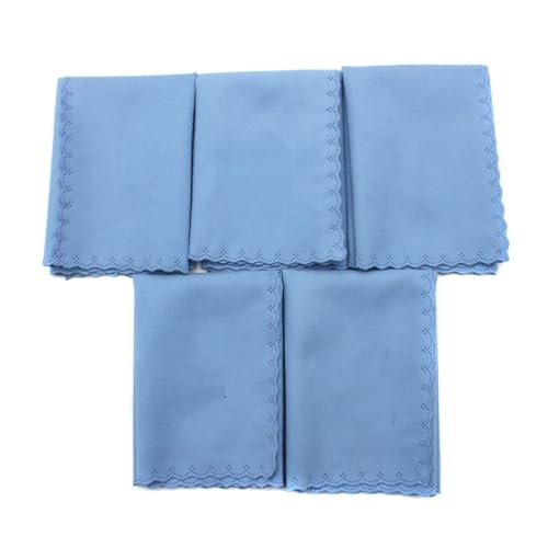 5pcs Mikrofaser -Polier -Reinigungstuch Irin Professionelle Gitarre/Klavier/Wind/Baumwolltücher für Musikinstrumente Gitarre Klavier Geige Saxonische Klarinette (5-Pack) von Eujgoov