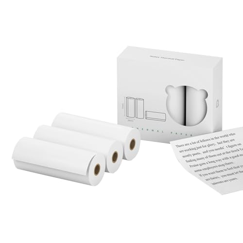77 X 30 Mm Thermalaufkleber Papierrollenrolle Reibungsbeweis für Peripage A9/A9S/A9 Pro Mini Pocket Mobile Drucker (Notizen Wärmepapier (nicht klebrig)) von Eujgoov