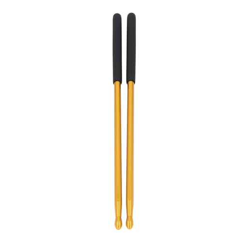 Aluminiumlegierung Metall -Trommelsticks Ausgeglichenes Gewicht für Bewegungspraxis, Bequemer Griff ohne Slip 5A Drum Sticks für Schlagzeuger Gold und Schwarz Aluminiumlegierung Metall -Trommelsticks Ausgeglichenes Gewicht für Bewegungspraxis, Bequemer Griff ohne Slip 5A Drum Sticks für Schlagzeuger Gold und Schwarz von Eujgoov