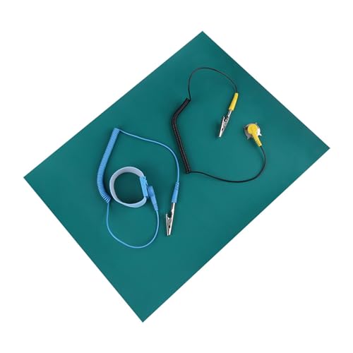 Antistatische Matte ESD, Matte Antistatische ESD-Matte für Den PC-Bau Safe für Elektronik Inklusive ESD-Armband und Erdungsdraht Silikon-Lötreparaturmatte für die Reparatur von Telefon-Laptop-Computer von Eujgoov