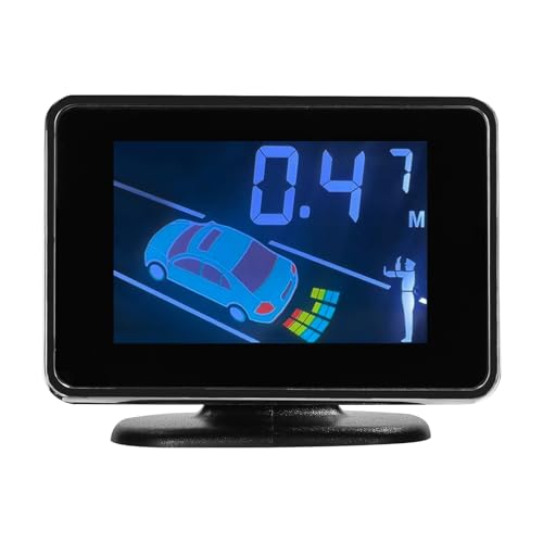 Auto -Parksensor -Umkehrradarsystem mit LCD -Displayvolumina für eine Verbesserte Parksicherheit Spanisch/Englische Stimme Schwarz (Silver) von Eujgoov