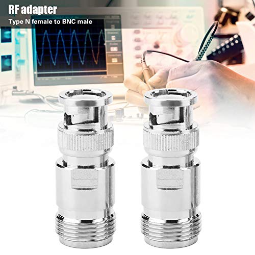 BNC Adapter 2pcs Type N Female Type N to BNC Adapter, RF Adapter Computer Cable Adapters Gender Changers to BNC Male RF Connector Coaxial Adapter Test Converter von Eujgoov