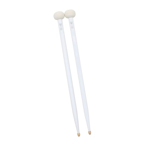 Doppelseitig Drum Mallet Set Good Hand Feel Feumsticks Maple Tipps Drumming Kettledrum Spieler (WHITE) von Eujgoov