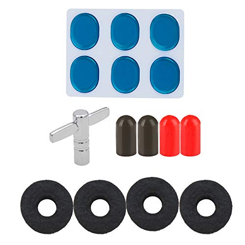 Drum Set Einstellung Tool Drum Accessoire Set 4 Stücke 4 Haarpolster + 4 Drum Stick Deckbedeckungen + 6 Schalldämmung Aufkleber + 1 Schraubenschlüssel Drum Set Einstellung Tool Drum Accessoire Set 4 Stücke 4 Haarpolster + 4 Drum Stick Deckbedeckungen + 6 Schalldämmung Aufkleber + 1 Schraubenschlüssel von Eujgoov