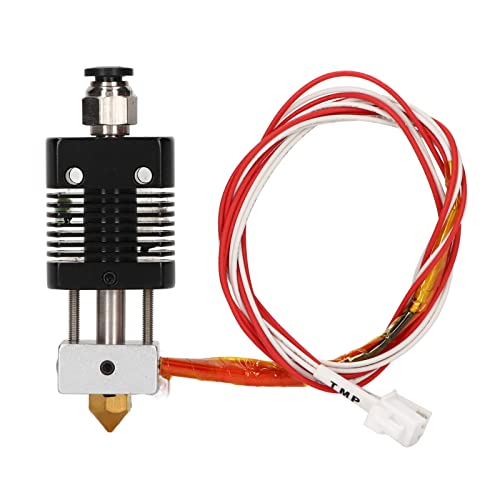 ET4 3D-Drucker-Extruder-Hotend, Extrusionskopf-Kit mit Kühlkörper und Luftschlauchanschluss DC 24 V 40 W 0,4 Mm Messingdüse von Eujgoov