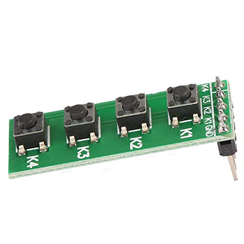 Eujgoov 4-Tasten-Tastatur-Modul, universelles 4-Tasten-Schlüsselmodul, Druckknopf-Schalter-Modul, Tastatur-Platine für DIY-Zubehör-Set von Eujgoov