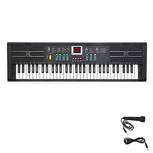 Eujgoov 61 Tragbares Keyboard Piano, Multifunktions-Digital-E-Piano mit USB-Mikrofon Geschenkunterricht für Anfänger MQ6187 Eujgoov 61 Tragbares Keyboard Piano, Multifunktions-Digital-E-Piano mit USB-Mikrofon Geschenkunterricht für Anfänger MQ6187 von Eujgoov