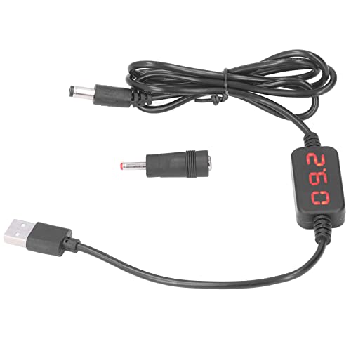 Eujgoov USB Spannungs Booster Kabel, Digitalanzeige USB-Boost-Konverter-Kabel, Step-up-Volt-Transformator-Leistungsregler-Leitung für Powerbank-Ladegerät(5V to 12V) von Eujgoov