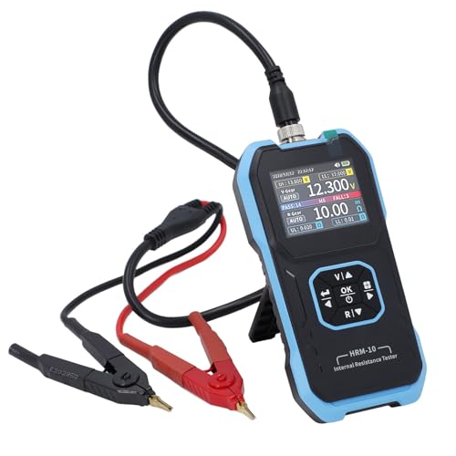 HRM-10 Batterietester, Autobatterie Tester Batteriespannung und Widerstandsmessgerät Spannung 0~±100 V (DC), Widerstand 0~200 Ω von Eujgoov