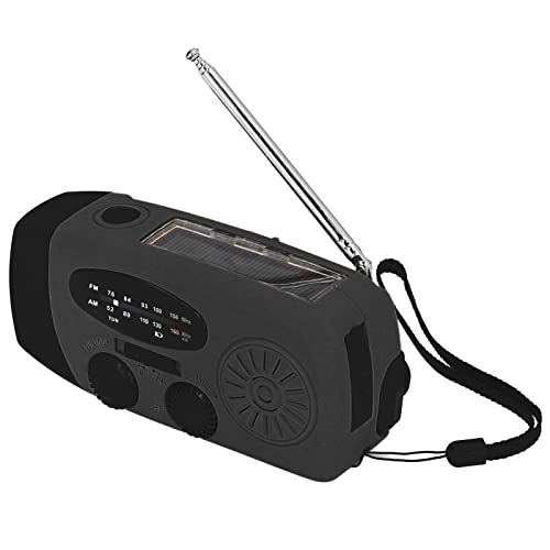 Handkurbel-Solarradio mit, Solarradio FM AM Radio LED-Taschenlampe Handkurbelradio Tragbares FM AM WB USB-Radio für den Notfall-Katastrophenschutz (Japanisches Modell) von Eujgoov