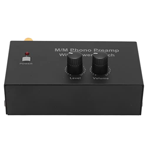 Plattenspieler-Vorverstärker Plattenspieler-Phono-Vorverstärker Mini-Audio-Stereo-Phonographen-Vorverstärker 2 XRCA L R-Ausgang Eingangspegelregler 100-240 VAC PP500 von Eujgoov