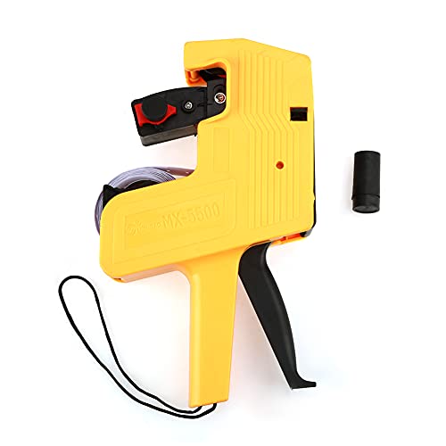 Price Gun 8 Digits Pricing Supplies Pricemarker Labels 1 Line Pricing Gun Kit Label Maker mit Etiketten und Tintennachfüllung für Büro, Einzelhandel und Lebensmittelgeschäft(Gelb) von Eujgoov