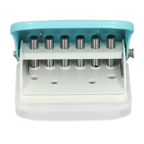 Vielseitiger 6 -Loch -Punch Sparply Metal Vane/Wing Puncher für A4 A5 B5, Einfache Positionierung für Ordentliche Papierorganisation, Geeignet Berichte und Dokumente, 5 Blätterkapazitäten (GREEN) von Eujgoov