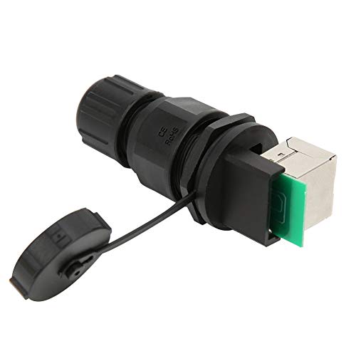 Wasserdichter Netzwerkstecker RJ45-Stecker, Wasserdichter Stecker RJ45-Stecker Wasserdichter Stecker RJ45-90 Grad RJ45 8-poliger Netzwerkstecker Netzwerkbrückenstecker von Eujgoov