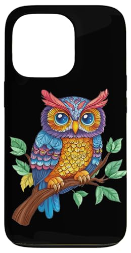 Eule auf Zweig mit Blätter auf Baum Eulen mit großen Augen Hülle für iPhone 13 Pro Eule auf Zweig mit Blätter auf Baum Eulen mit großen Augen Hülle für iPhone 13 Pro von Eulen Designs für Frühling und Herbst