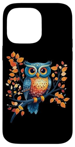 Eule auf Zweig mit Blätter auf Baum Eulen mit großen Augen Hülle für iPhone 14 Pro Max Eule auf Zweig mit Blätter auf Baum Eulen mit großen Augen Hülle für iPhone 14 Pro Max von Eulen Designs für Frühling und Herbst