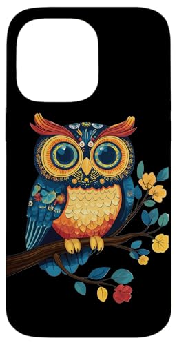 Eule auf Zweig mit Blätter auf Baum Eulen mit großen Augen Hülle für iPhone 14 Pro Max Eule auf Zweig mit Blätter auf Baum Eulen mit großen Augen Hülle für iPhone 14 Pro Max von Eulen Designs für Frühling und Herbst