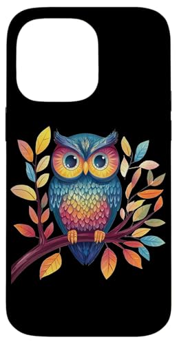 Eule auf Zweig mit Blätter auf Baum Eulen mit großen Augen Hülle für iPhone 14 Pro Max Eule auf Zweig mit Blätter auf Baum Eulen mit großen Augen Hülle für iPhone 14 Pro Max von Eulen Designs für Frühling und Herbst