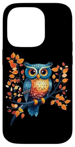 Eule auf Zweig mit Blätter auf Baum Eulen mit großen Augen Hülle für iPhone 14 Pro Eule auf Zweig mit Blätter auf Baum Eulen mit großen Augen Hülle für iPhone 14 Pro von Eulen Designs für Frühling und Herbst