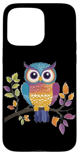Eule auf Zweig mit Blätter auf Baum Eulen mit großen Augen Hülle für iPhone 15 Pro Max Eule auf Zweig mit Blätter auf Baum Eulen mit großen Augen Hülle für iPhone 15 Pro Max von Eulen Designs für Frühling und Herbst