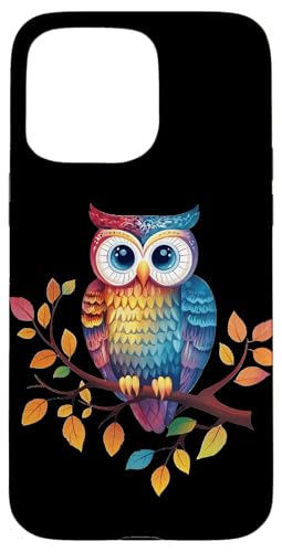Eule auf Zweig mit Blätter auf Baum Eulen mit großen Augen Hülle für iPhone 15 Pro Max Eule auf Zweig mit Blätter auf Baum Eulen mit großen Augen Hülle für iPhone 15 Pro Max von Eulen Designs für Frühling und Herbst