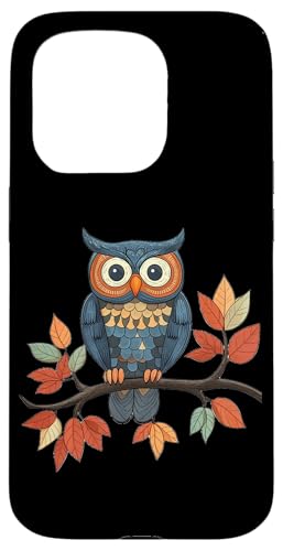 Eule auf Zweig mit Blätter auf Baum Eulen mit großen Augen Hülle für iPhone 15 Pro Eule auf Zweig mit Blätter auf Baum Eulen mit großen Augen Hülle für iPhone 15 Pro von Eulen Designs für Frühling und Herbst