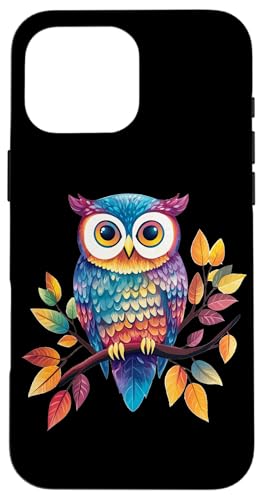Eule auf Zweig mit Blätter auf Baum Eulen mit großen Augen Hülle für iPhone 16 Pro Max Eule auf Zweig mit Blätter auf Baum Eulen mit großen Augen Hülle für iPhone 16 Pro Max von Eulen Designs für Frühling und Herbst