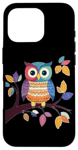 Eule auf Zweig mit Blätter auf Baum Eulen mit großen Augen Hülle für iPhone 16 Pro Eule auf Zweig mit Blätter auf Baum Eulen mit großen Augen Hülle für iPhone 16 Pro von Eulen Designs für Frühling und Herbst