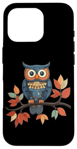 Eule auf Zweig mit Blätter auf Baum Eulen mit großen Augen Hülle für iPhone 16 Pro Eule auf Zweig mit Blätter auf Baum Eulen mit großen Augen Hülle für iPhone 16 Pro von Eulen Designs für Frühling und Herbst