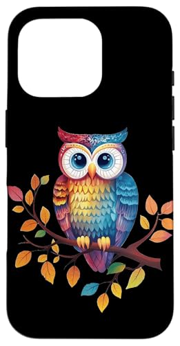 Eule auf Zweig mit Blätter auf Baum Eulen mit großen Augen Hülle für iPhone 16 Pro Eule auf Zweig mit Blätter auf Baum Eulen mit großen Augen Hülle für iPhone 16 Pro von Eulen Designs für Frühling und Herbst