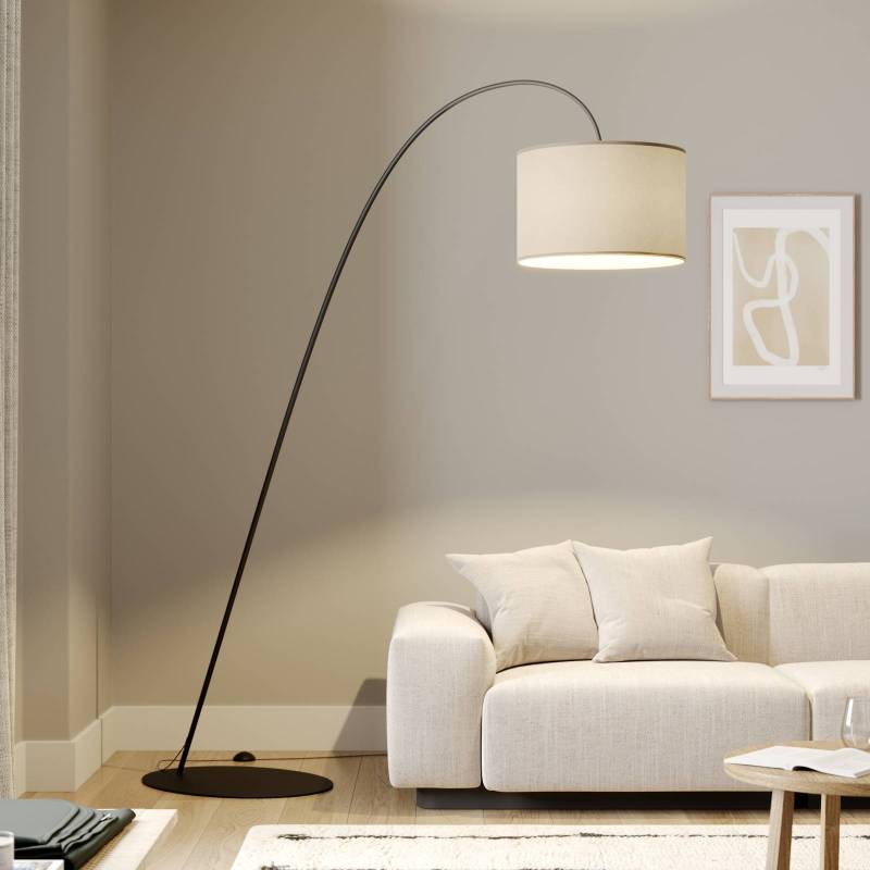 Bogenlampe Alice mit Textilschirm coffee von Nowodvorski Lighting