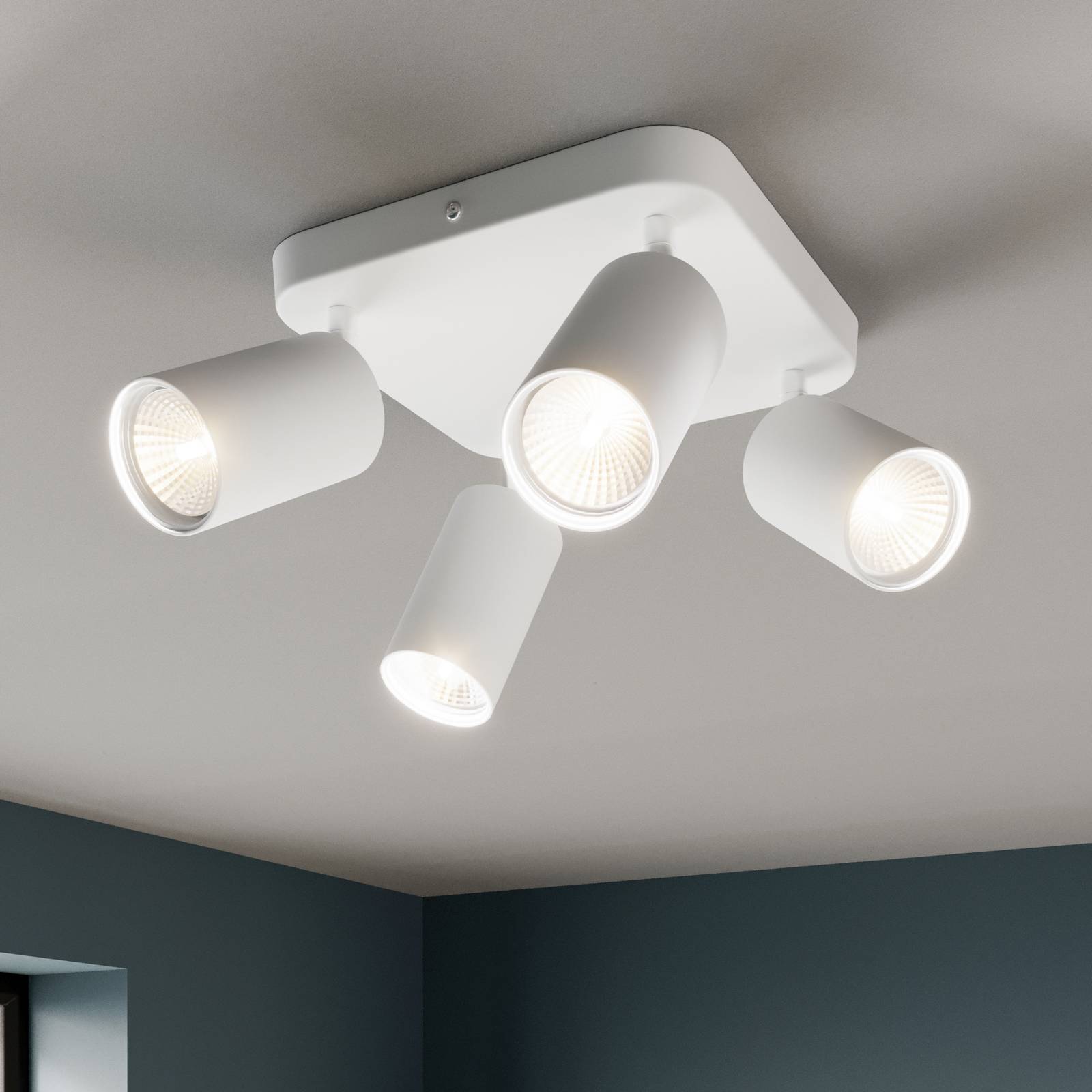 Deckenlampe Eye Spot vierflammig Quadrat, weiß Deckenlampe Eye Spot vierflammig Quadrat, weiß von Nowodvorski Lighting
