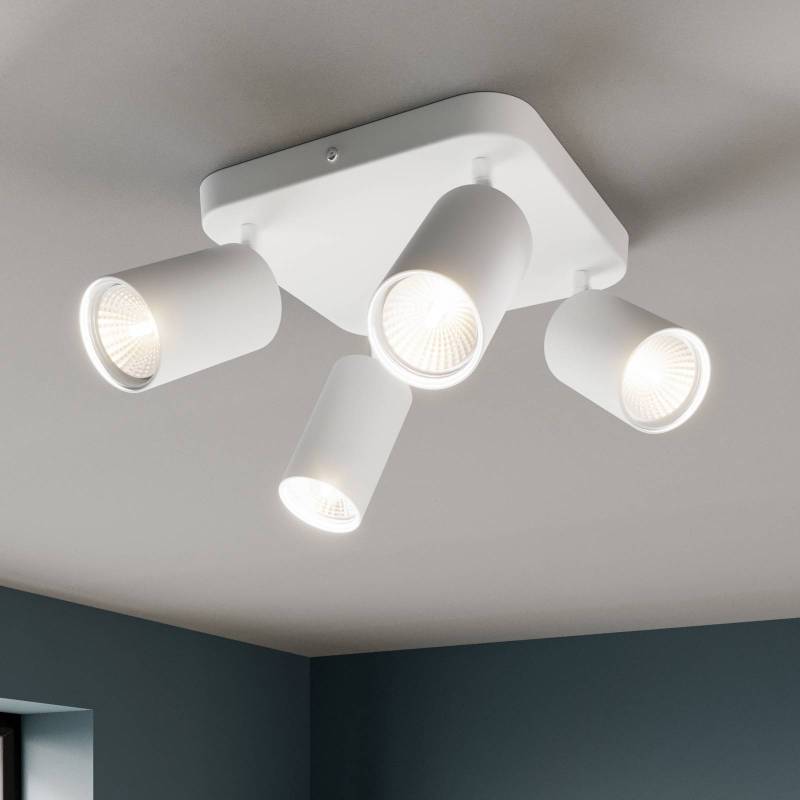 Deckenlampe Eye Spot vierflammig Quadrat, weiß von Nowodvorski Lighting