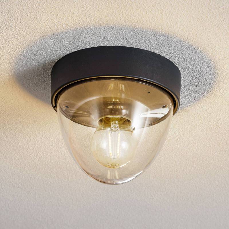 Deckenleuchte Nook mit klarem Schirm, graphit von Nowodvorski Lighting