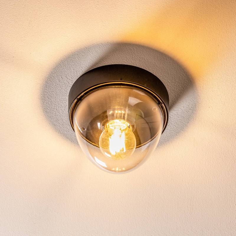 Deckenleuchte Nook mit klarem Schirm, schwarz von Nowodvorski Lighting