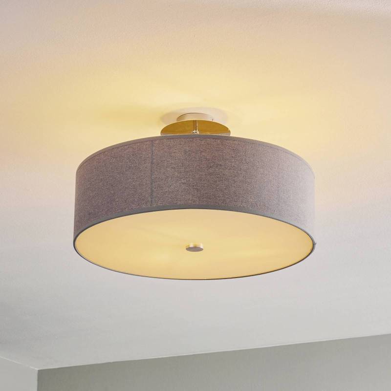 Deckenleuchte Viviane mit Textilschirm, grau von Nowodvorski Lighting