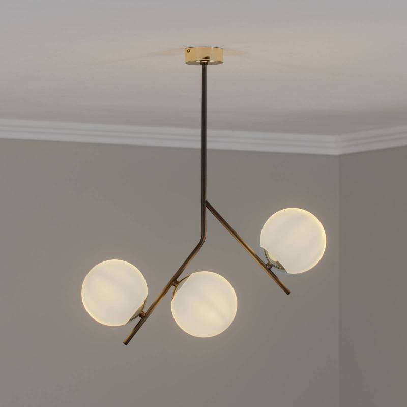 Euluna Deckenleuchte Canzo, 3-flammig, Glas, Ø 52 cm von Euluna