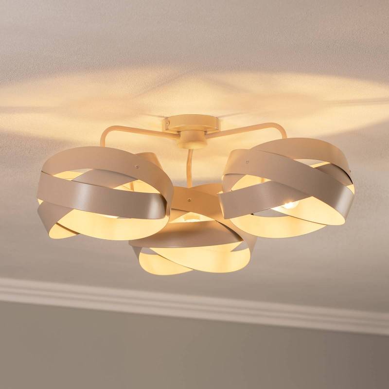 Euluna Deckenleuchte Tornado, beige, 3-flammig von Euluna